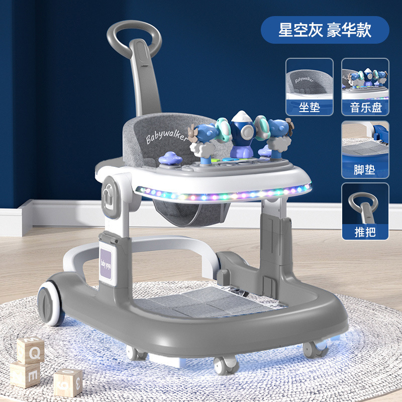 El andador para bebés y niños pequeños es anti-vuelco durante 6-18 meses.