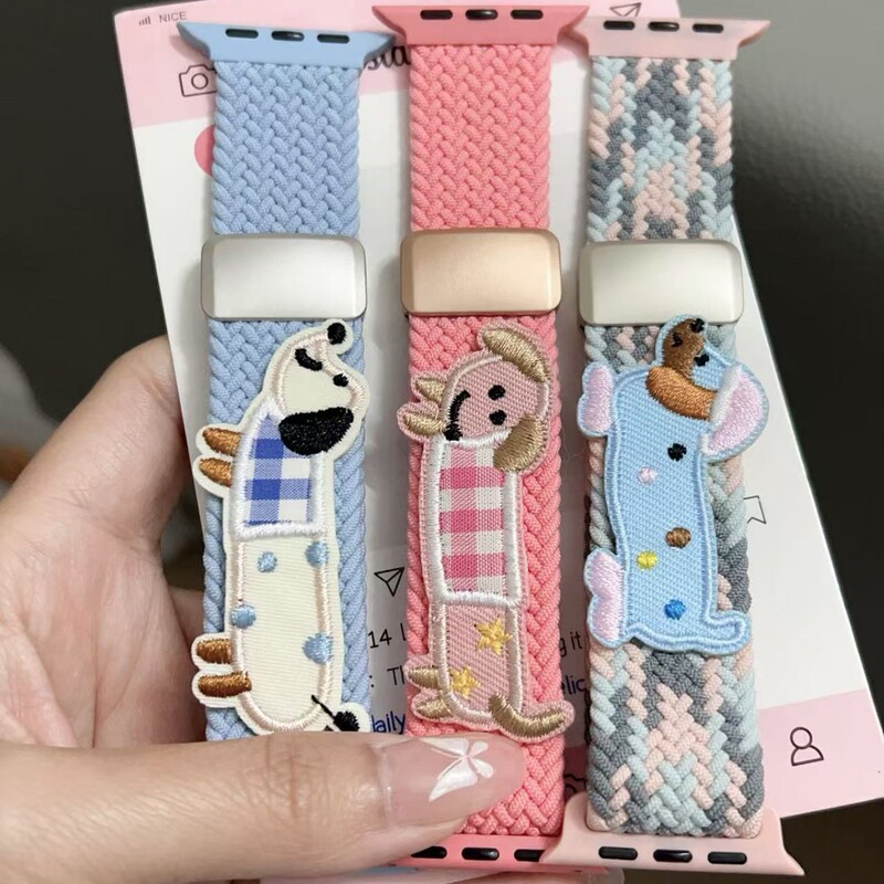 Cute Cat Dachshund Braided Magnetic Buckle Strap for Apple Watch applewatchS10/s9 Strap Cute Cat Dachshund Braided Magnetic Buckle Strap for Apple Watch applewatchS10/s9 Strap