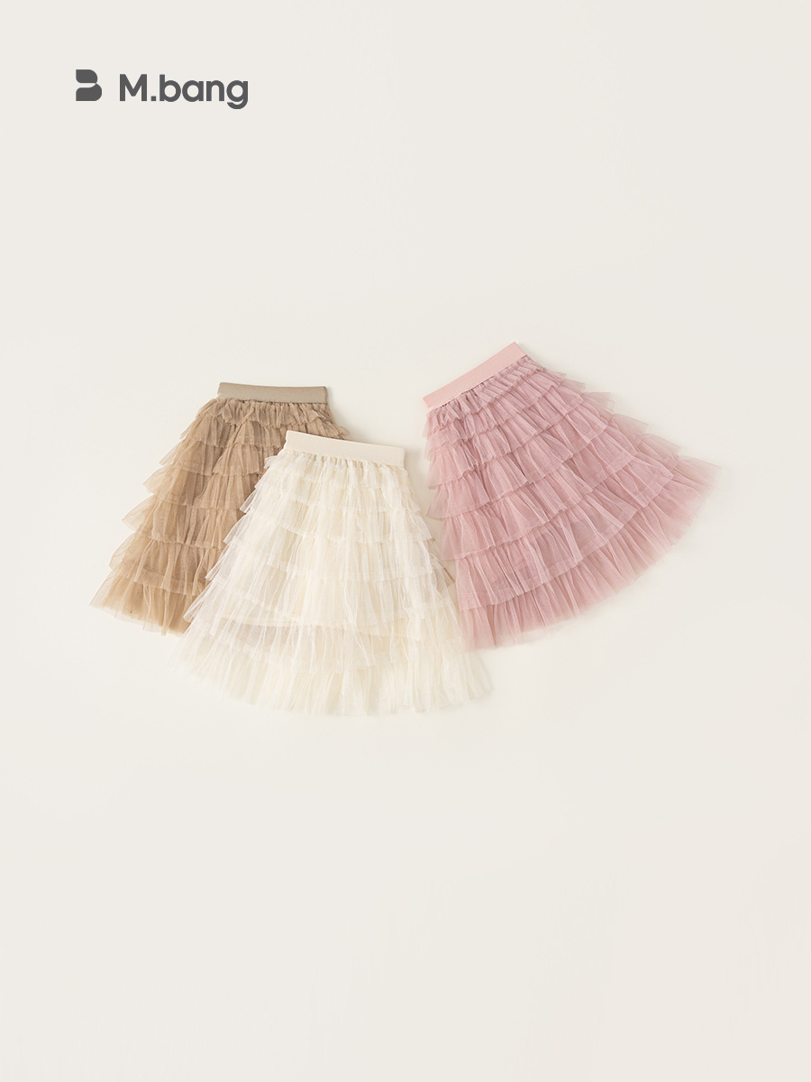 Youbao ropa para niños niñas falda de pastel de verano niña bebé color sólido falda larga dulce falda de princesa de malla para niños falda de media longitud