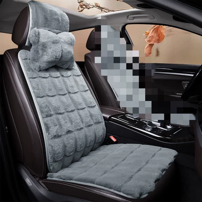 wool cushion universal seat cushion, Wool pad - gray-1-headrest-1-seat-cushion-1-backrest