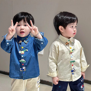 衬衫男童纯棉