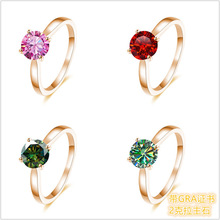 2����õ��ɫ����צ�ʯS925���y��ɫĪɣʯ��ָ��GRA�C���^�y荹P