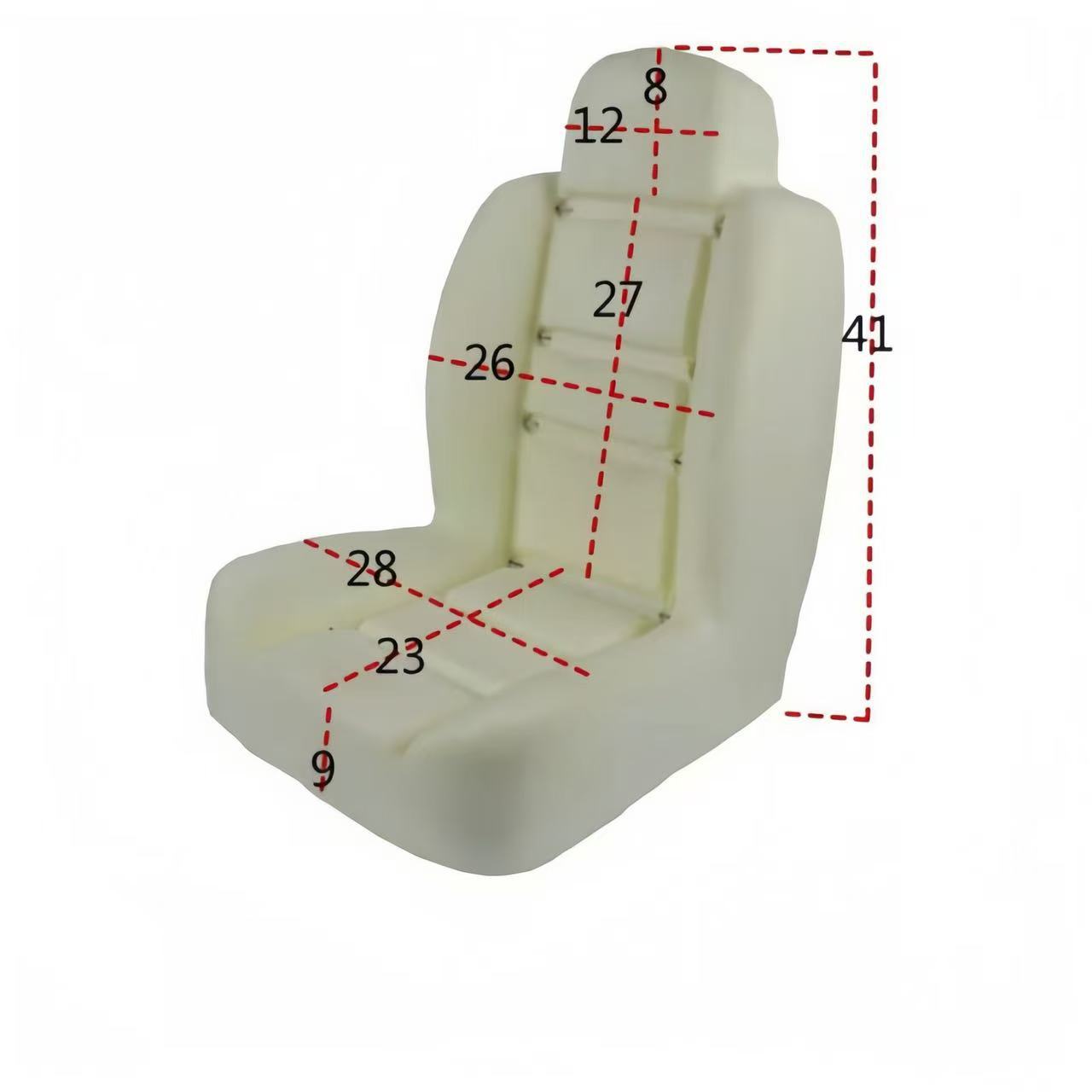 The manufacturer produces various types of sample chairs, including coated display chairs, car model display chairs, and foam seat models for modified vehicles