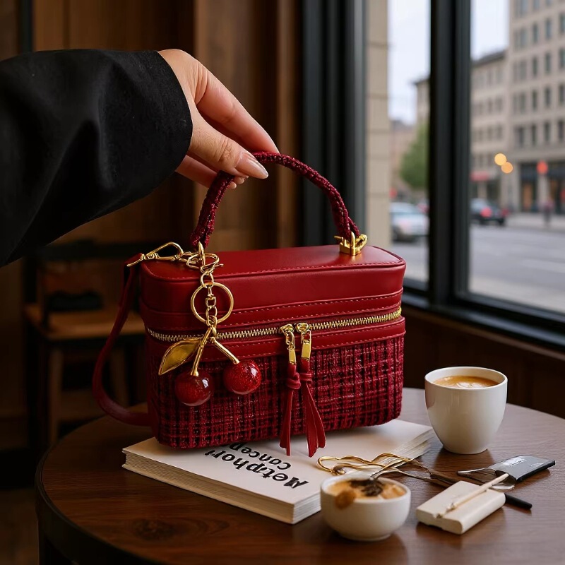 Shein Hot-Selling Hand-Held Box-Style Stylish Bag for Women, New Trendy Niche Commuter Bag, Fashionable Shoulder Bag