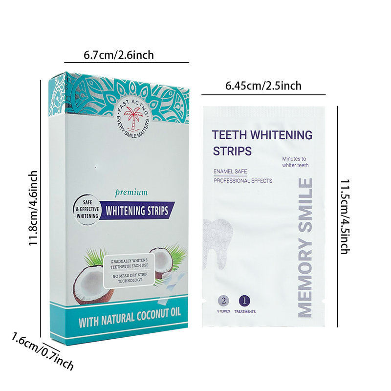 Coconut-Flavored Whitening Tooth Strips, Coconut-Scented 3D Tooth Strips, 5D Tooth Strips, 9D Tooth Strips, Teeth Whitening Strips, Custom Processing of Tooth Strips