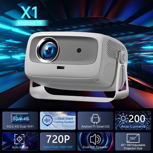 Cross-Border Projector Android Home Portable Projector Stand High-Definition Projection Large Screen