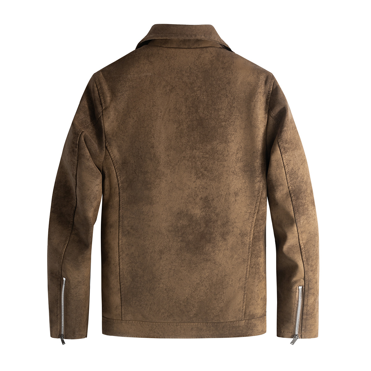 Muška moderna i lijepa jakna s flisom, uski kroj, kožna jakna s kosim patentnim zatvaračem, korejsko motociklističko odijelo, nova jesen/zima_voghion.com