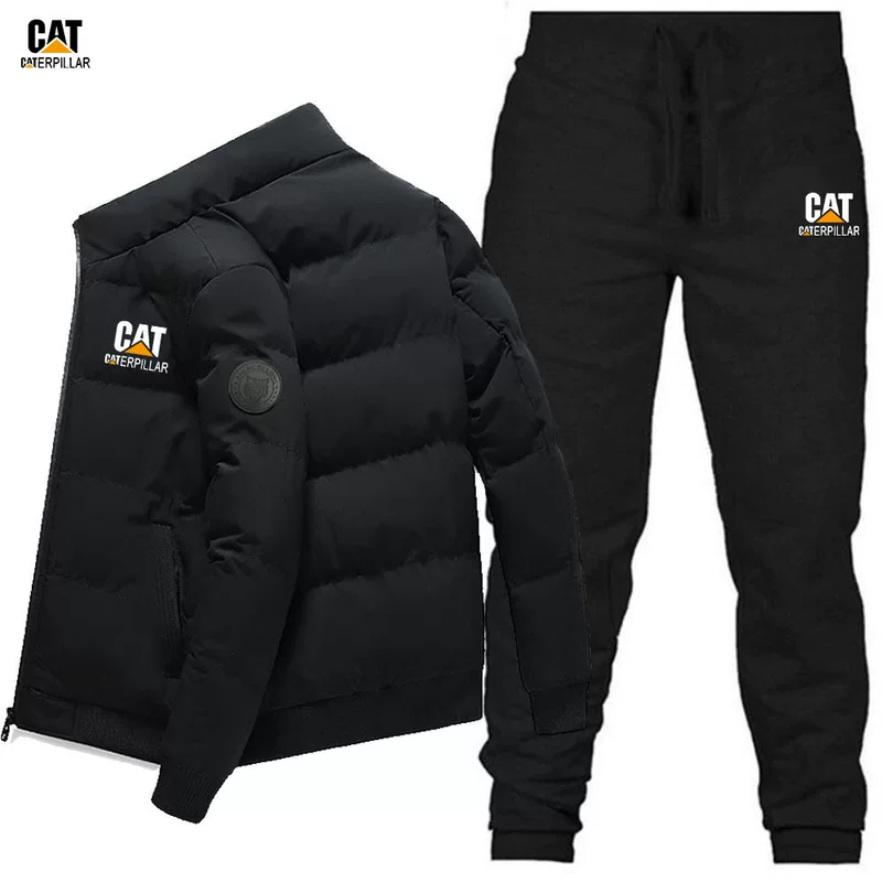 Winter set, warm down jacket with zipper
