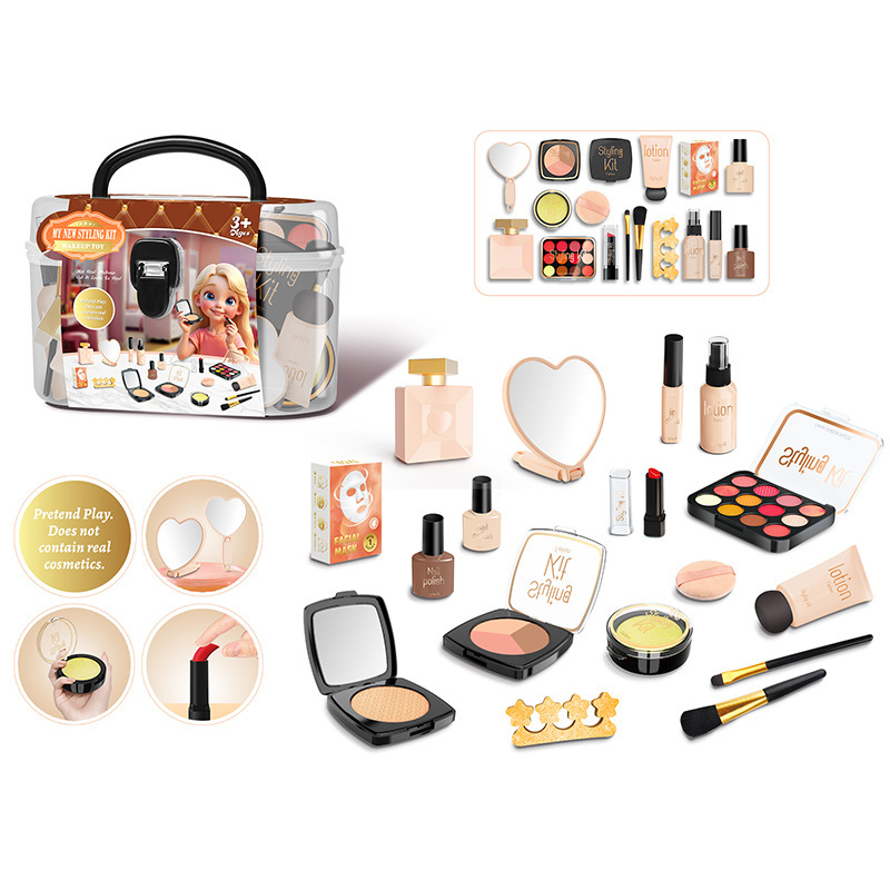 Navidad infantil imitación de sombras de ojos maquillaje juguetes de maquillaje para niñas en el hogar no borrable princesa maquillaje cubierta