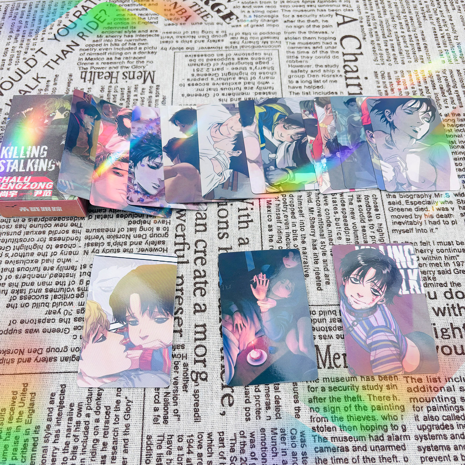 Killing Track Laser Small Cards—55-Card Peripheral Polaroid LOMO Cards, High-Definition Photos, Double-Sided, Same Design, Gift Boxed