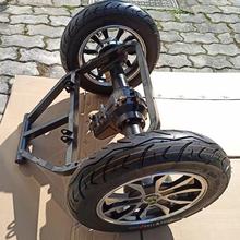 電動車改裝三輪車小龜王電摩通用兩輪改裝三輪車全套配件后橋總成