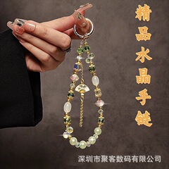 中国のレトロな風流蘇の携帯チェーンのビーズの手持ちのチェーンの手首の短い掛け縄のキーホルダーのカバンの女性のモデル