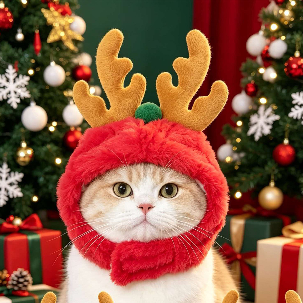 Sombrero de Navidad para Mascotas de Poliéster