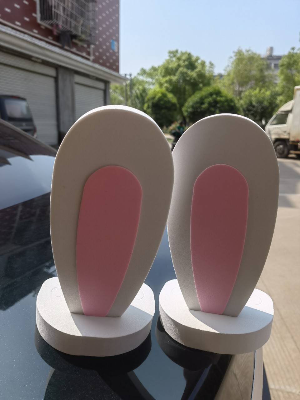 Car Decoration Rabbit Ears Roof Ears Roof Decoration Wuling Hongguang Mini Roof Sticker Factory Direct Sale