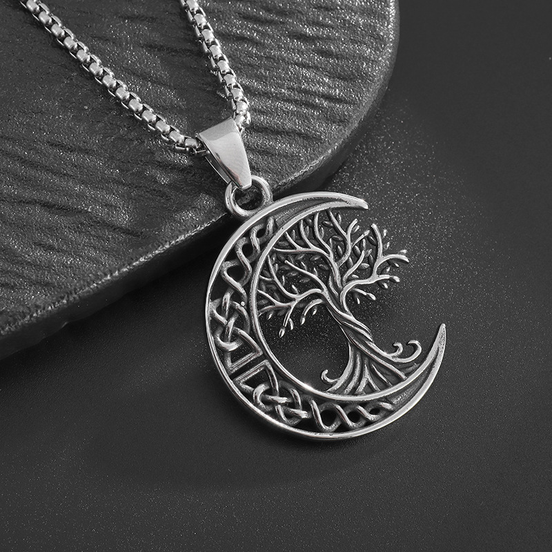 Men's Gender Hip-Hop Retro Solid Color Titanium Steel Plating Men's Pendant Necklace
