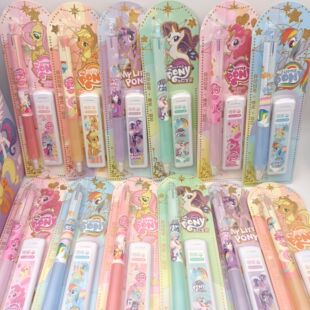 Pink Girl's Heart Pony Polly Mechanical Pencil suit Student Writing Cartoon Hard to Break Lead Core Activity Pencil