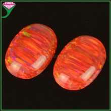 批发OP45 B切凸卜平底素面深红合成澳宝欧泊 蛋面椭圆形Opal裸石