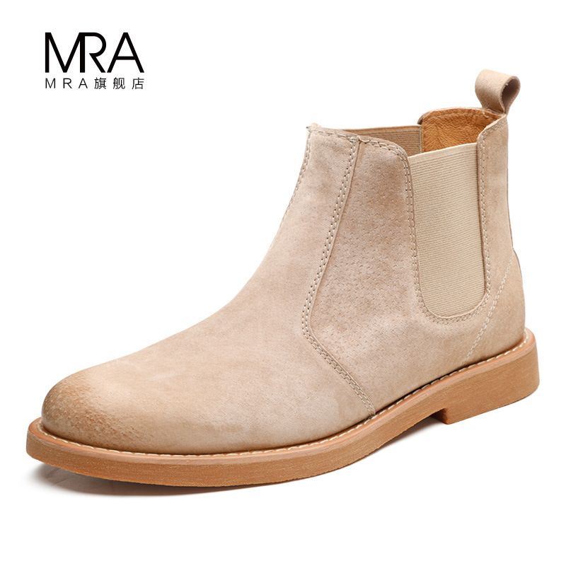 Mra botas Chelsea botas hombre estilo británico zapatos altos Martin botas primavera retro zapatos de algodón de nieve botas cortas