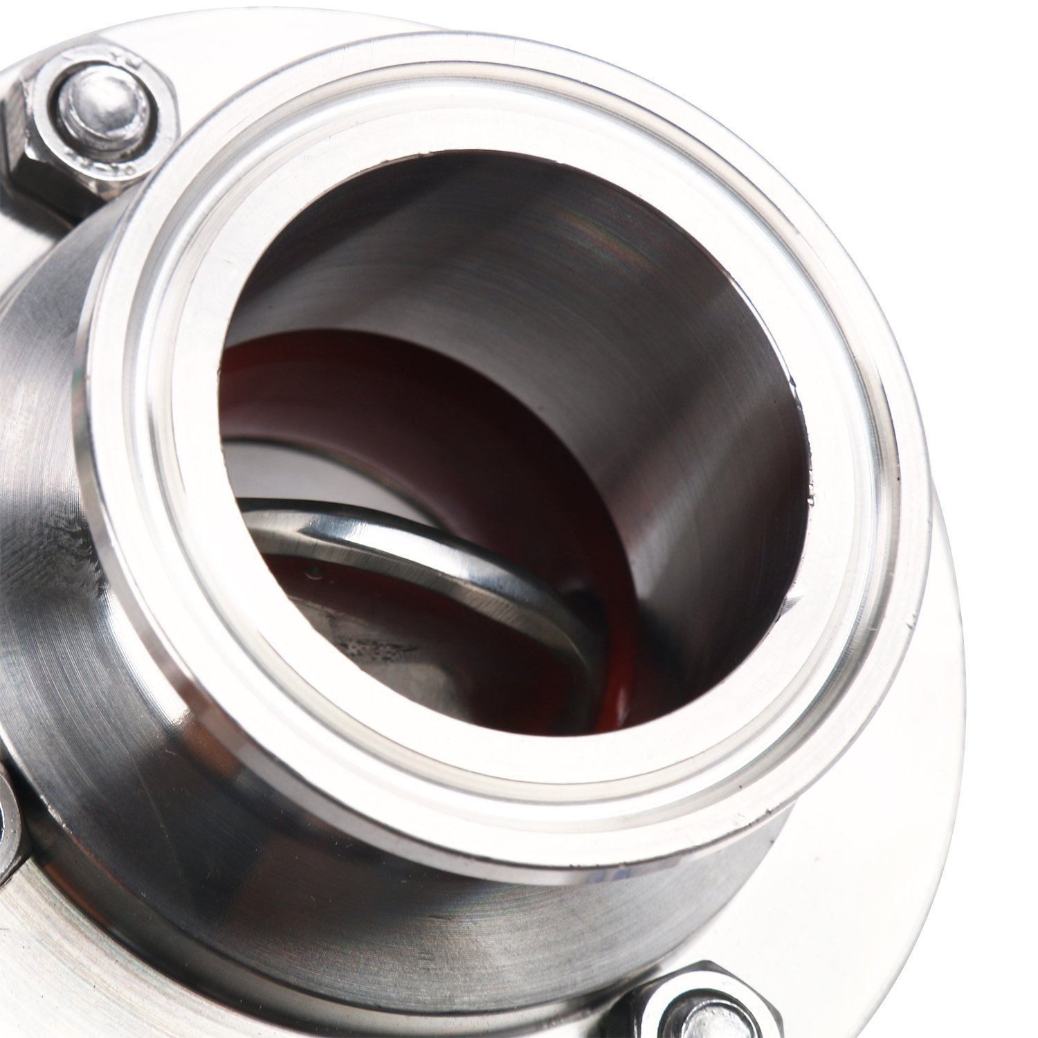 厂家直销不锈钢316L卫生级Φ133手动快装蝶阀 拉杆式卡箍碟阀