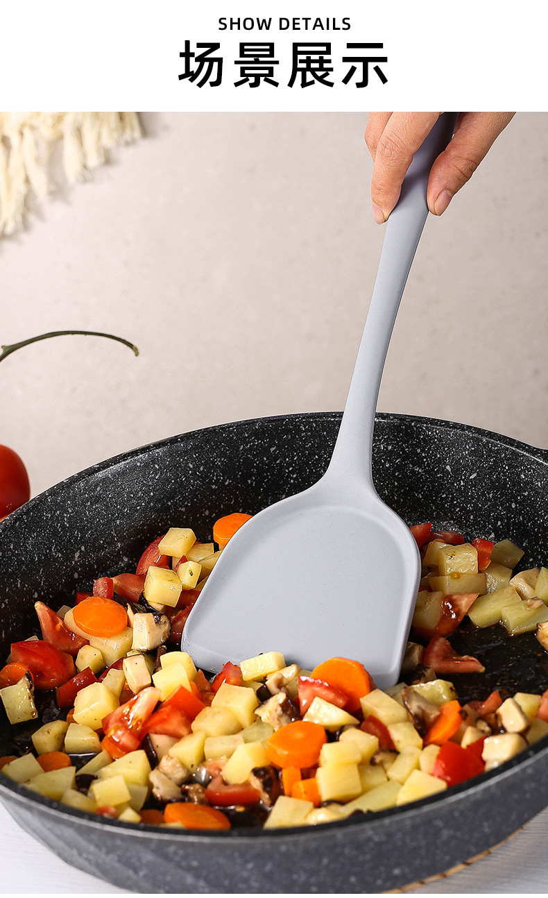 Silicone Spatula Spoon Set Non-stick Cookware Utensils Soup Spoon Cooking Shovel Kitchen Tools Home Kitchenware Accessories