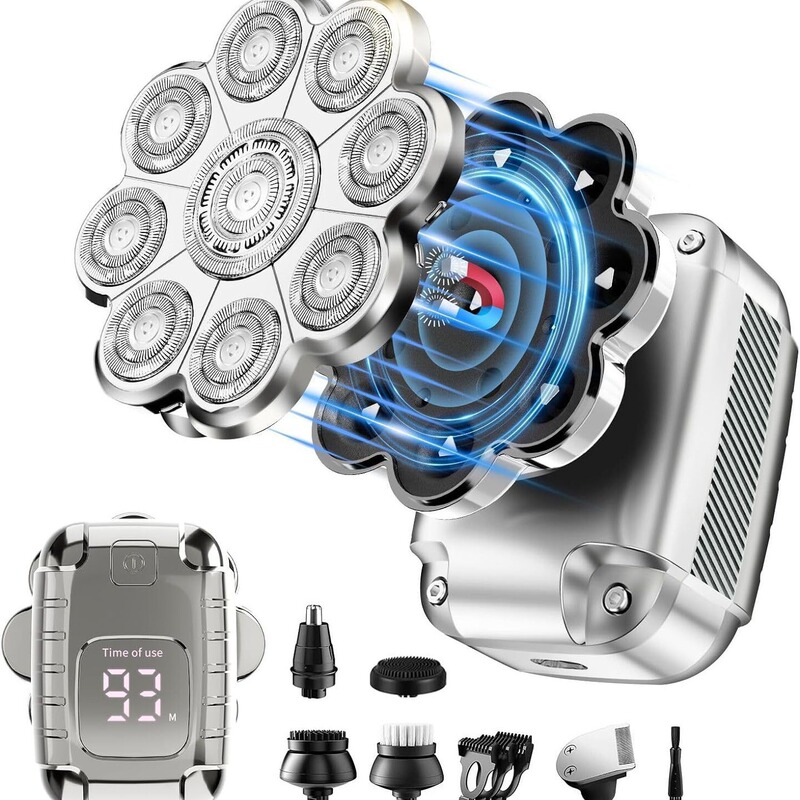 Five-in-one electric shaver shaving head artifact rechargeable full body washing razor multifunctional shaving head machine Five-in-one electric shaver shaving head artifact rechargeable full body washing razor multifunctional shaving head machine