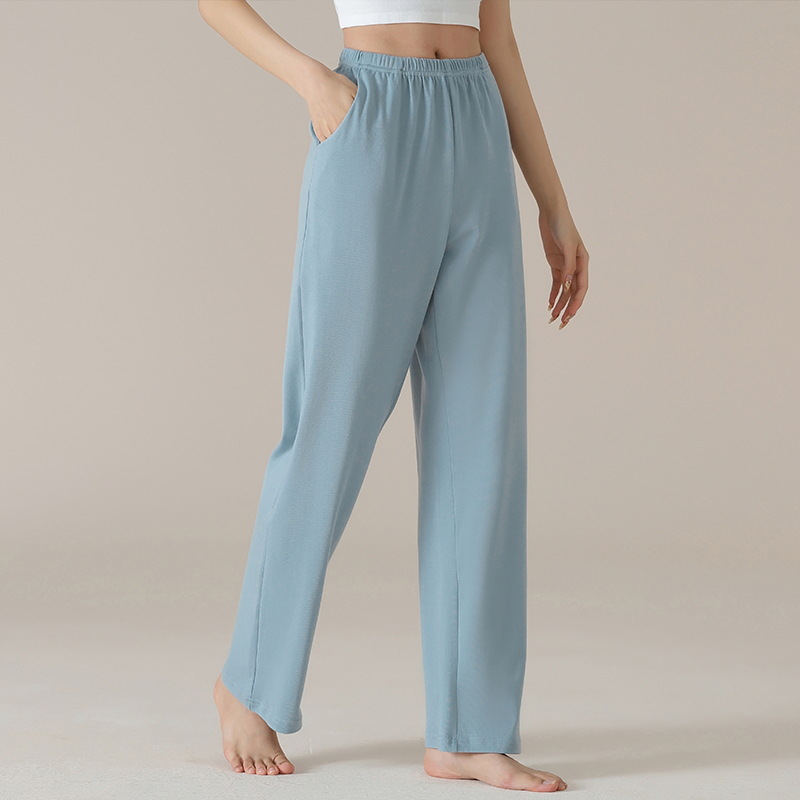 Pantalones de pijama de mujer primavera y otoño pantalones largos de algodón casuales sueltos de moda se pueden usar pantalones caseros de algodón de verano