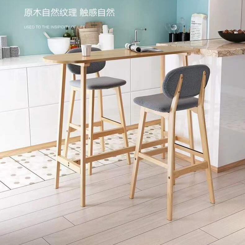 Creative Bar Table Solid Wood High Table Simple Household Bar Table for Living Room Coffee Table for Small Apartment Partition Bar Table