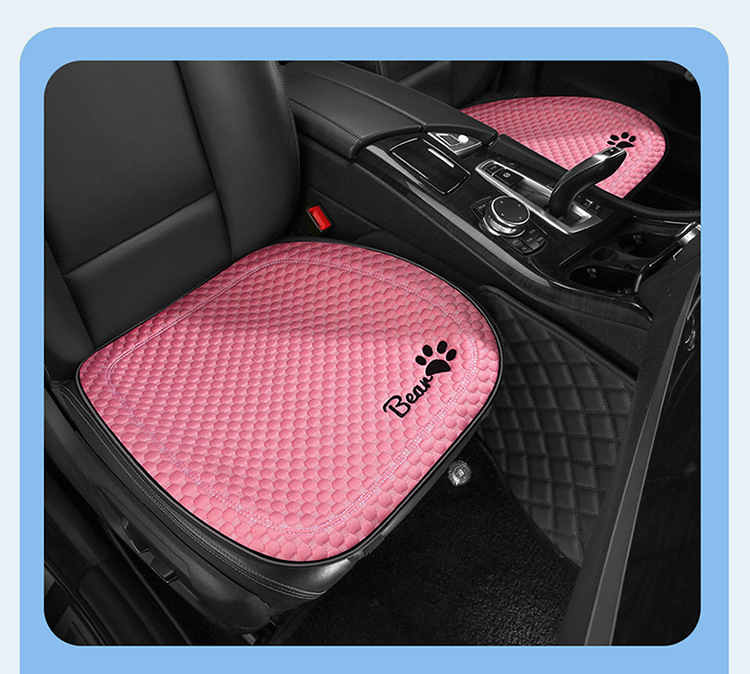 Car Summer Cool Cushion Seat Cushion Four Seasons Universal Breathable and Ventilated Cute Cartoon Car Interior Cushion Single Piece Seat Cover