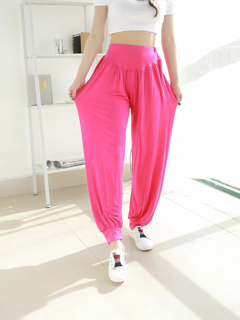 Modal Wide-Leg Pants for Women Spring and Summer New High-Waisted Dance Casual Pants Large Size Loose Girdle Men's and Women's Practice Pants