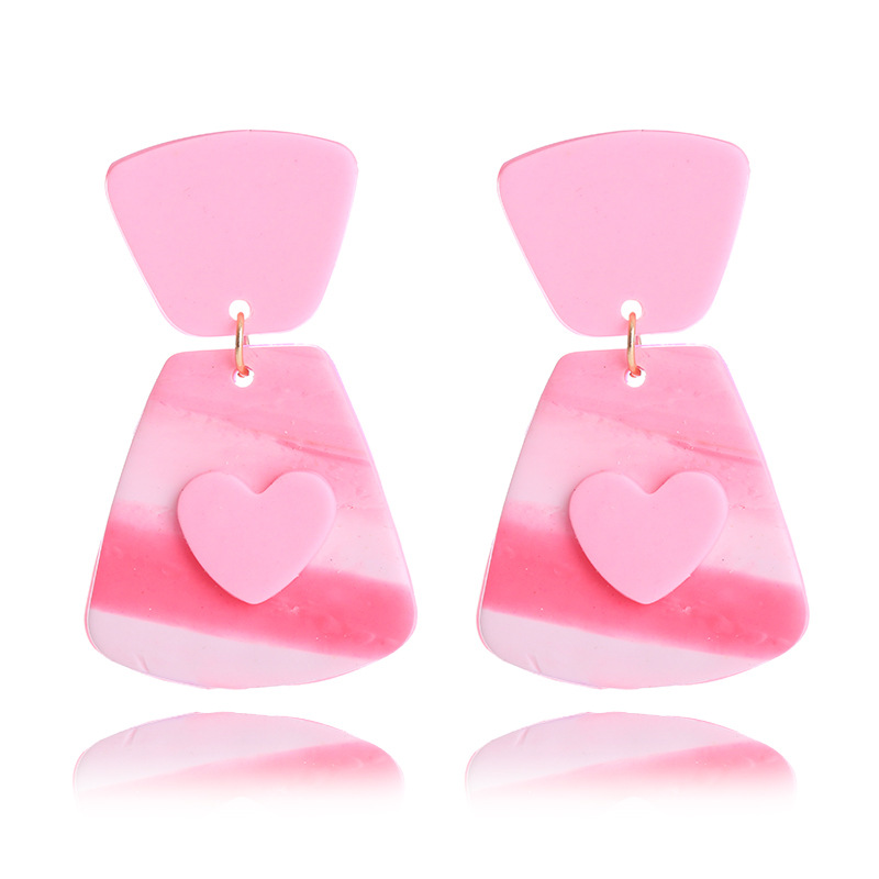 1 Pair Sweet Heart Shape Soft Clay Plating Women's Drop Earrings display picture 9