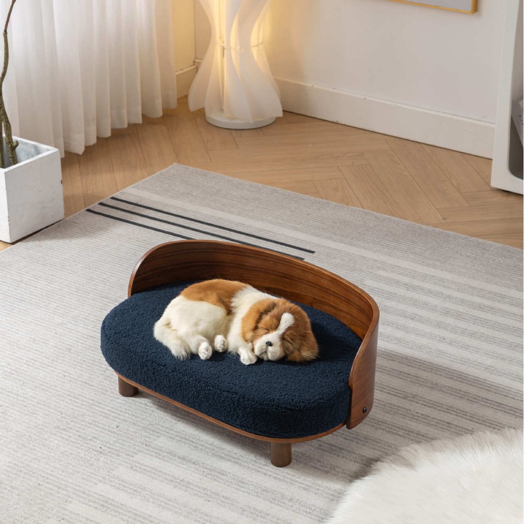 Inventario de madera para gatos cama de doble capa cama de madera maciza pequeña cama de perros grandes y medianos cama de mascotas gato nido