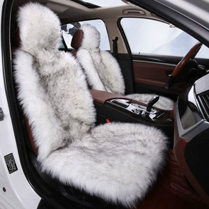 Winter car seat cushion new imitation wool plush car seat cushion with backrest universal seat cushion seat cover wholesale