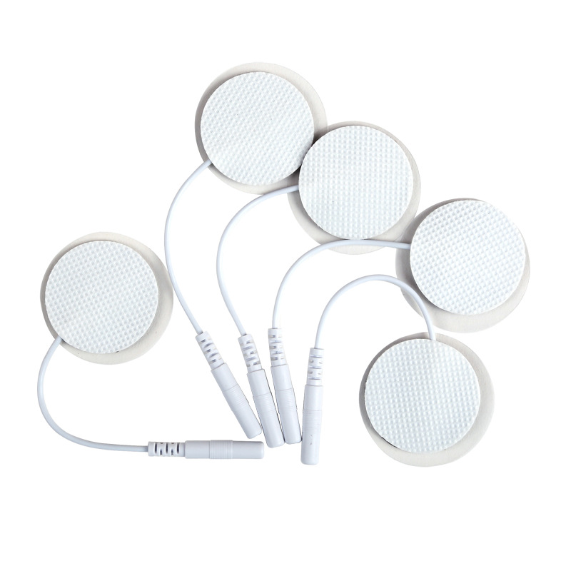 Circular 32mm pieza de electrodo de masaje de fisioterapia no tejido electrodo autoadhesivo parche de hidrogel para prevenir el dolor y la salud