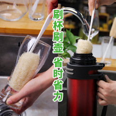 Cucumber Luffa Cup Brush Insulated Cup Milk Bottle Brush Kitchen Cleaning Brush Cup Washing Brush Dishes Brush Farmhouse Natural Cucumber Luffa Wholesale