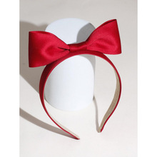 O 45125 Red Black Bow Hairband ���ں�����Ůͯ�����羳