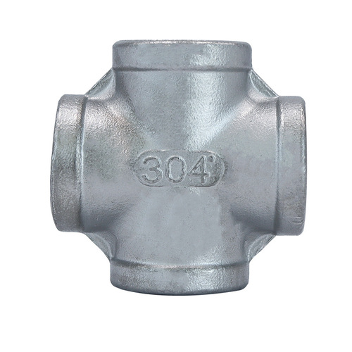 201/304/316L stainless steel internal thread four-way cross thread buckle direct internal thread pipe fittings internal thread direct