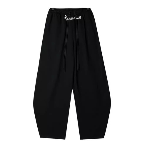 Cross-border Southeast Asian black sports casual pants women's designer niche autumn plus-size wide-leg pants banana pants sweatpants