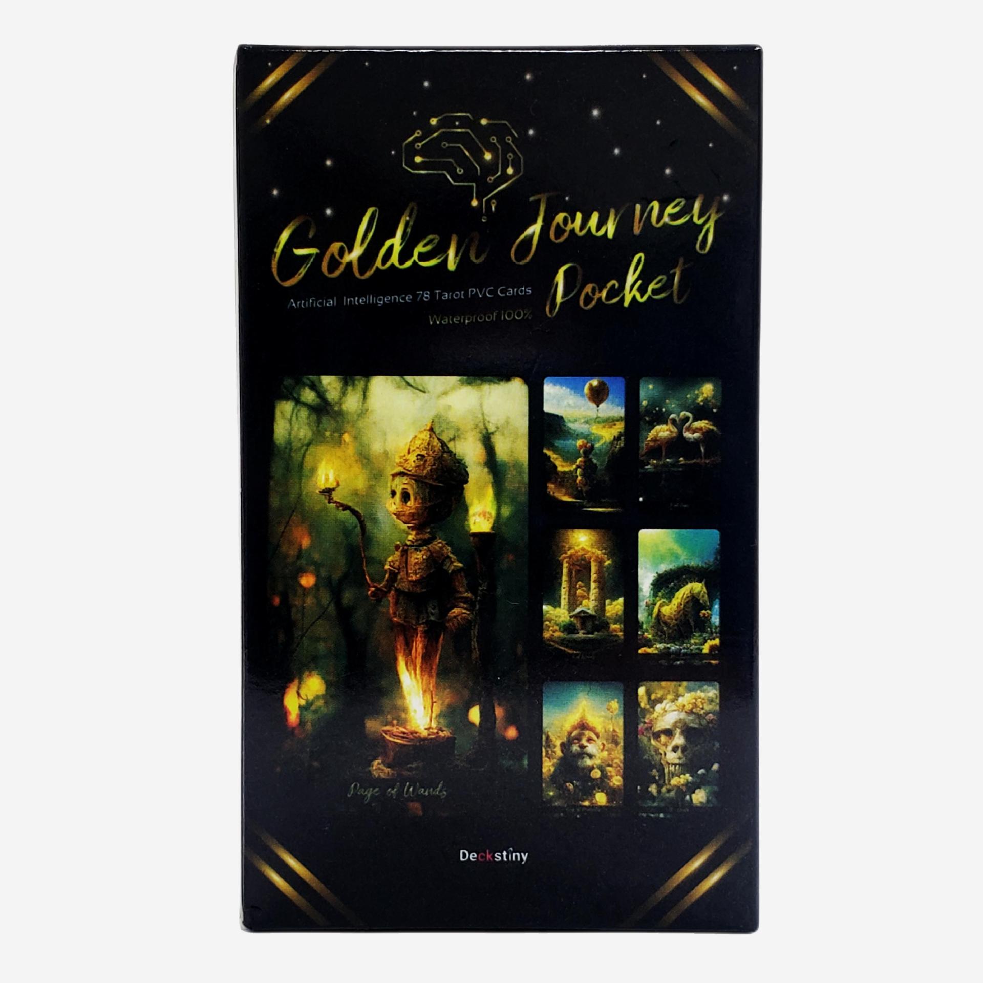 Cartas de tarot golden journey, deck oráculo para jogos_voghion.com