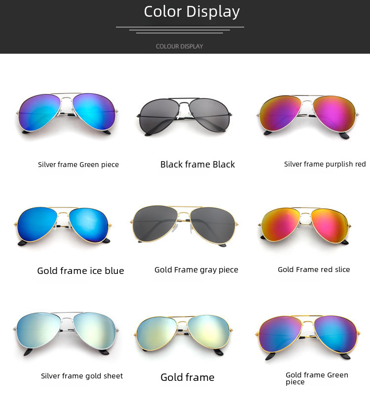 Aviator solglasögon för herr metallbåge med uv400 skydd_voghion.com