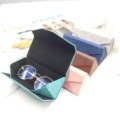 三角折叠眼镜盒高颜值便捷皮革面多款颜色太阳镜眼镜盒