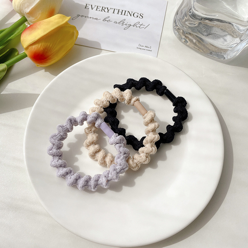 Cabeza de la cuerda 2025 nuevo anillo de cabello de alta calidad mujer correa de cabello de alta elasticidad cuerda de cabello duradera para mujeres cubierta de cuero tocado