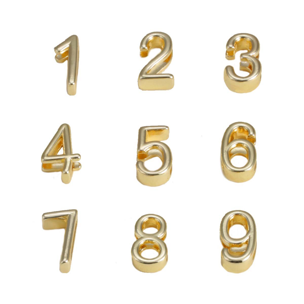 6g Weight 1 Piece Metal Letter Number Jewelry Accessories Accessories
