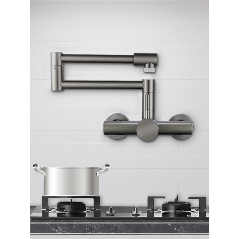 Extended Hot and Cold Folding Faucet into the Wall Kitchen Stove Dish Basin Sink Balcony Laundry Sink Wall Mixing Valve
