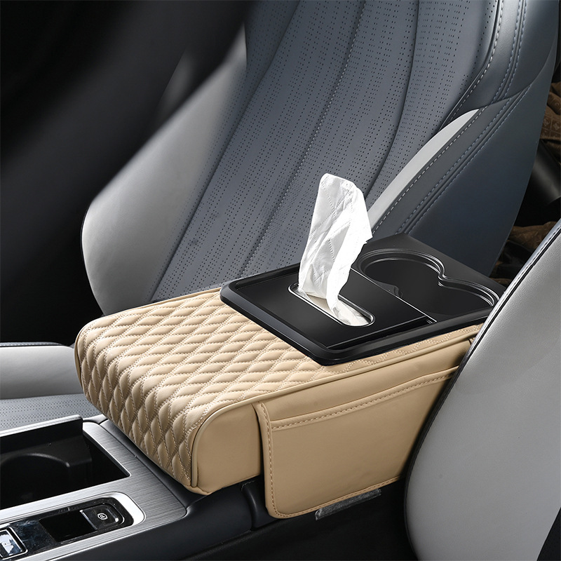 Center Console Pad | Universal Armrest box pad - beige