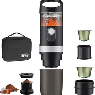 New Portable Coffee Machine, Heated Mini Capsule Coffee Machine, Italian Capsule Coffee Powder, Universal