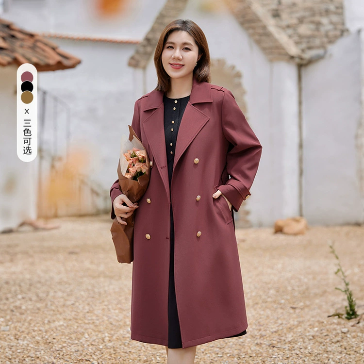 Тонкое шоу 2023 осень Новая женская одежда больших размеров пухлая девушка мода Высококачественный темперамент свободная ветровка Женская QI4178