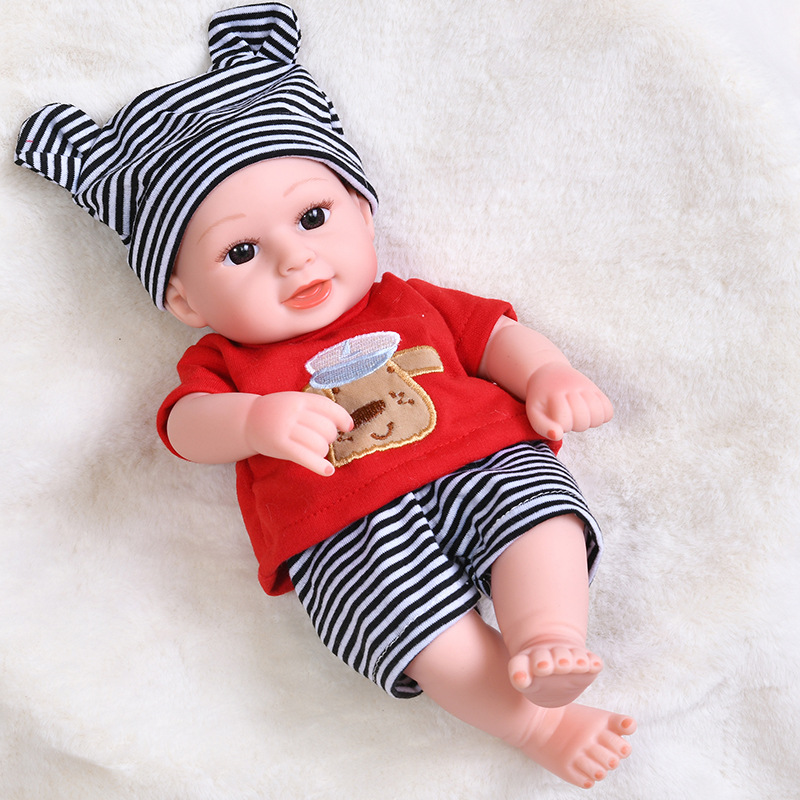 Simulación bebé renacido muñeca 30cm vinilo muñeca suave pegamento bebé dormir calmante niños jugar casa juguete