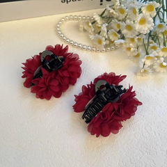 バラの花びらヘアクリップ、ヘアピン、前髪用サイドクリップ、7CM、フレンチスタイル、ゆったりとした雰囲気