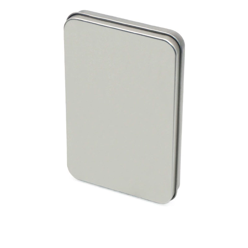 Серебряная матовая крышка с небесом и землей, плоская жесть, коробка для хранения, пинцет, зажим для бровей, щипцы для завивки ресниц, кисточка для макияжа, жестяная коробка