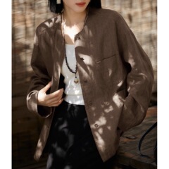 【板娘私服】早秋を残した第YIの新商品亜麻のたるみ感が古い銭風の